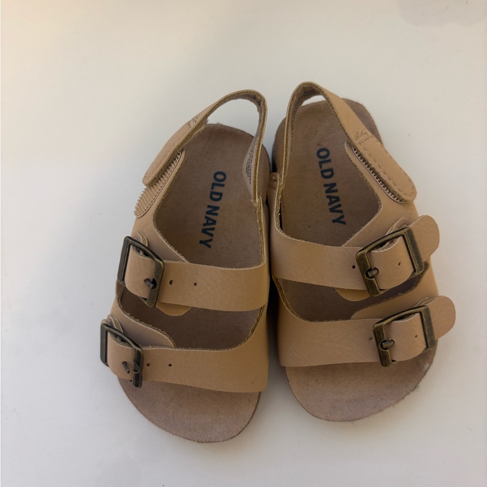 Old Navy Kids Beige Double-Buckle Sandals